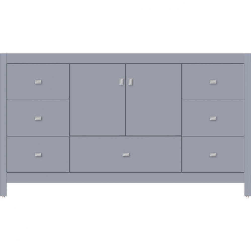 60 X 18.5 X 34.5 Alki Essence Vanity Slab Sat Silver Sb