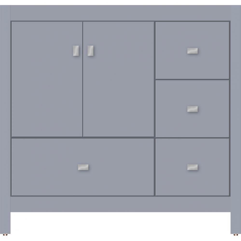 36 X 21 X 34.5 Alki Essence Vanity Slab Sat Silver Rh