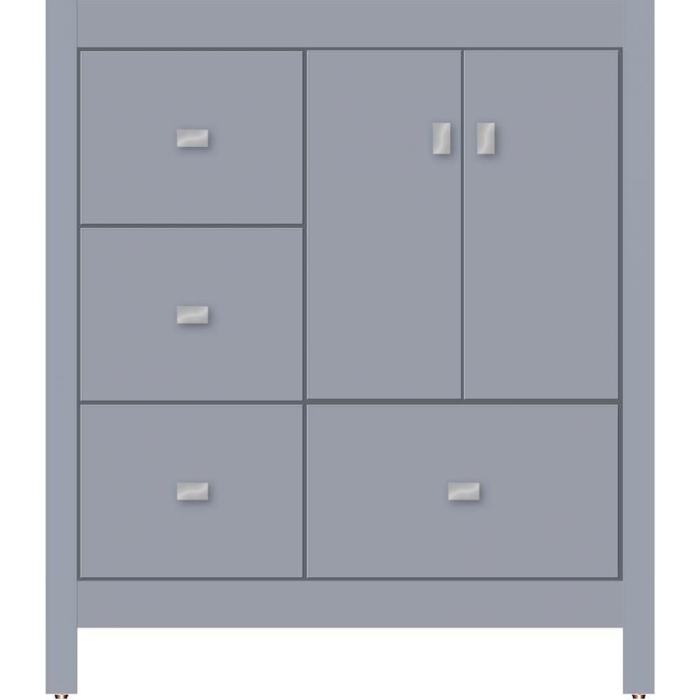 30 X 21 X 34.5 Alki Essence Vanity Slab Sat Silver Lh