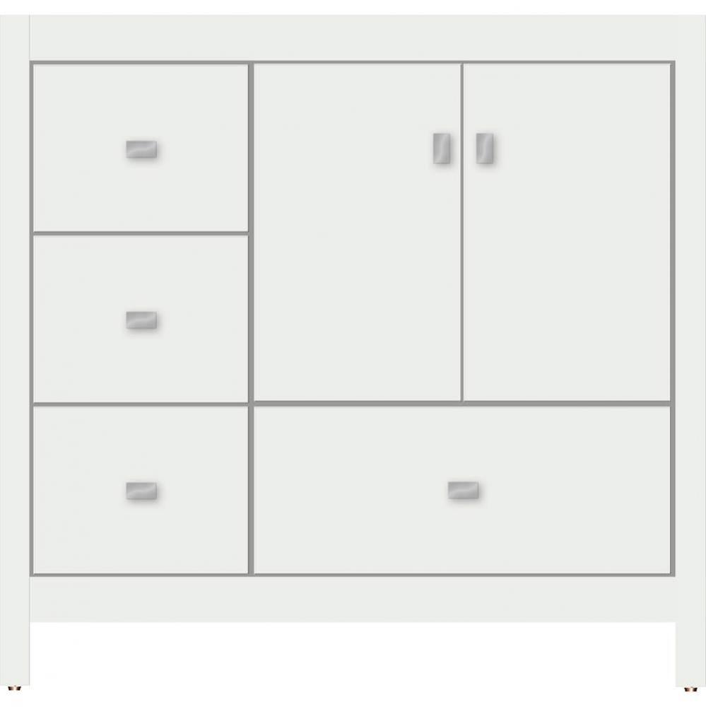 36 X 21 X 34.5 Alki Essence Vanity Slab Powder Grey Lh