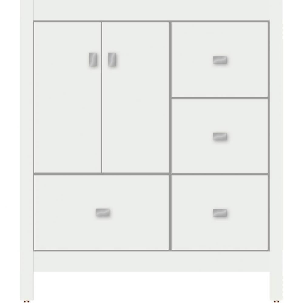30 X 18.5 X 34.5 Alki Essence Vanity Slab Powder Grey Rh