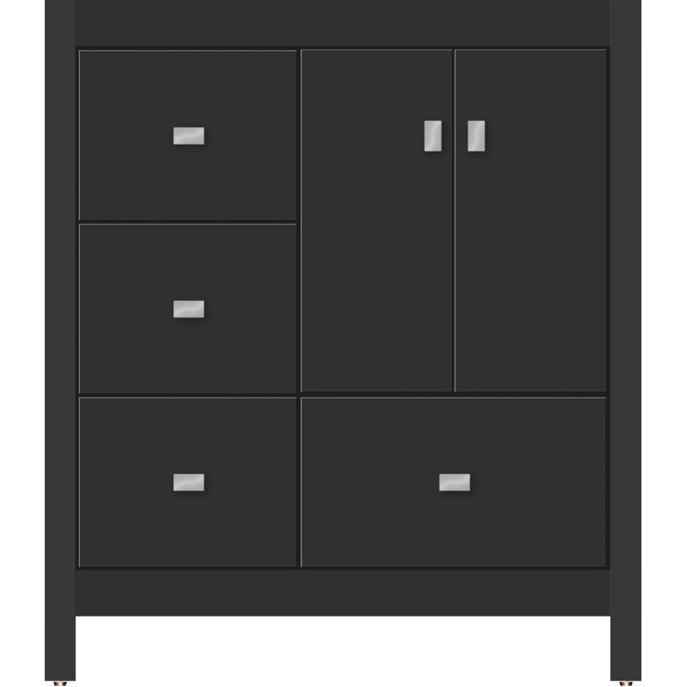 30 X 21 X 34.5 Alki Essence Vanity Slab Sat Black Lh