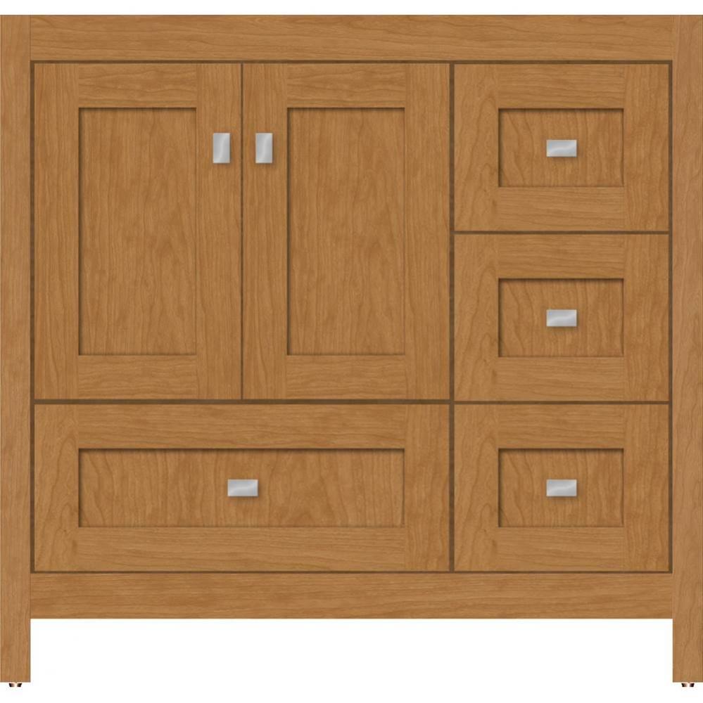 36 X 18.5 X 34.5 Alki Essence Vanity Shaker Nat Cherry Rh