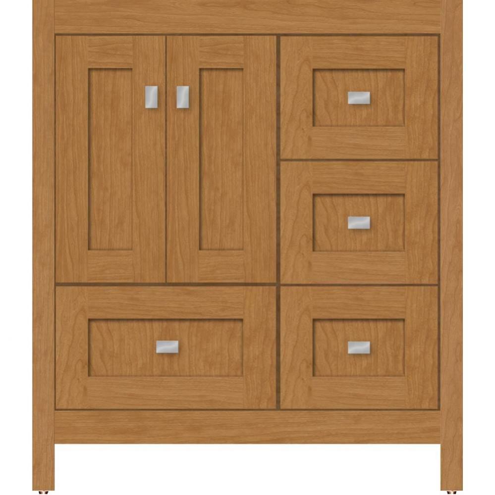 30 X 18.5 X 34.5 Alki Essence Vanity Shaker Nat Cherry Rh