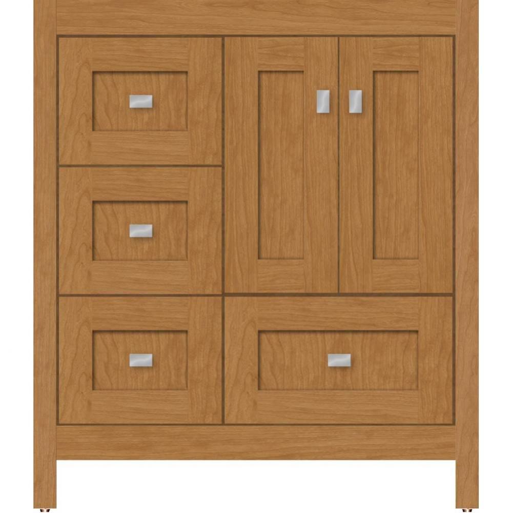 30 X 18.5 X 34.5 Alki Essence Vanity Shaker Nat Cherry Lh