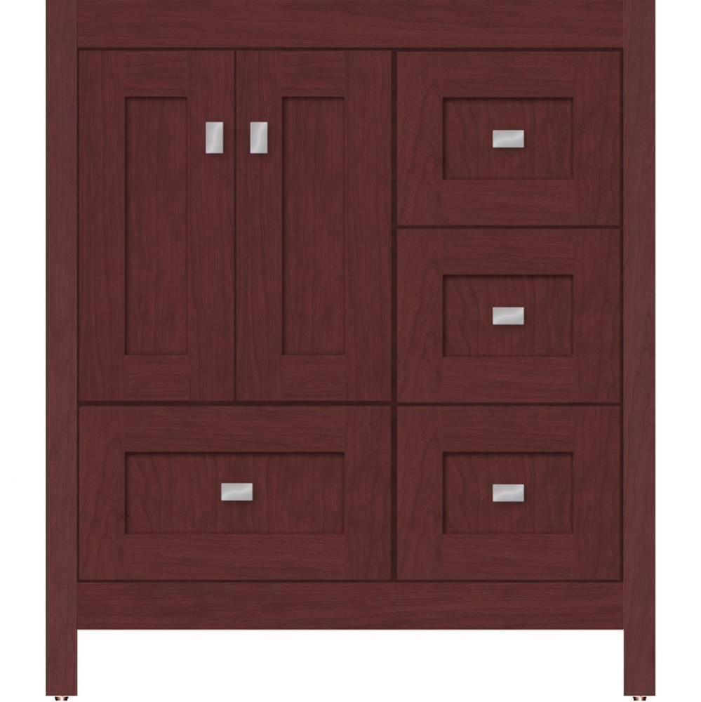 30 X 18.5 X 34.5 Alki Essence Vanity Shaker Dk Cherry Rh