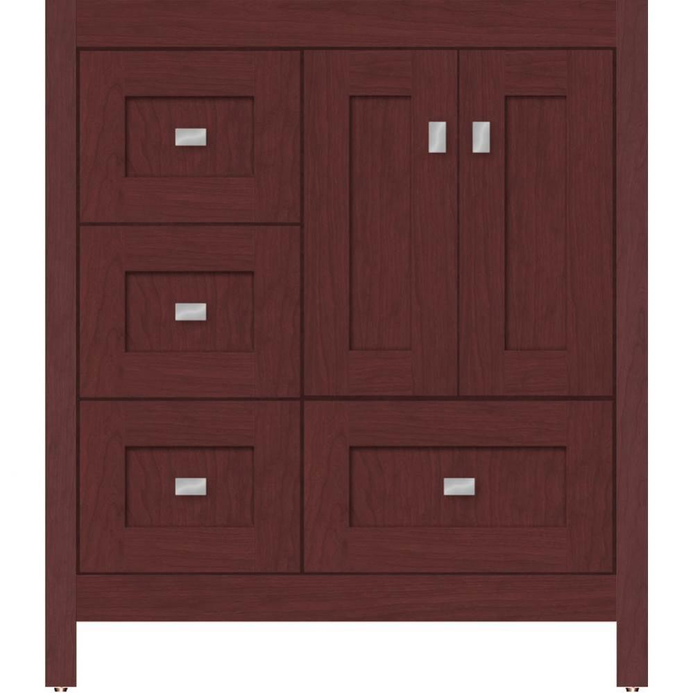 30 X 21 X 34.5 Alki Essence Vanity Shaker Dk Cherry Lh
