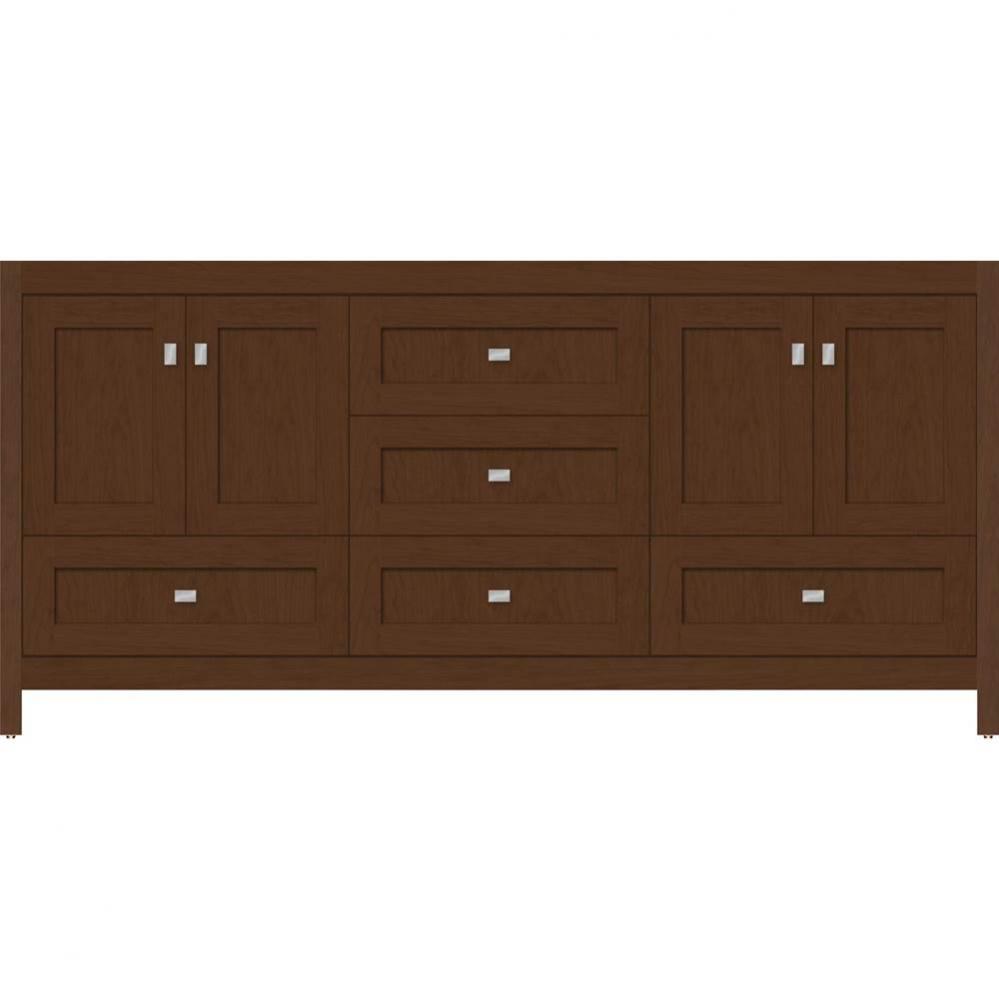 72 X 18.5 X 34.5 Alki Essence Vanity Shaker Pecan Cherry Db