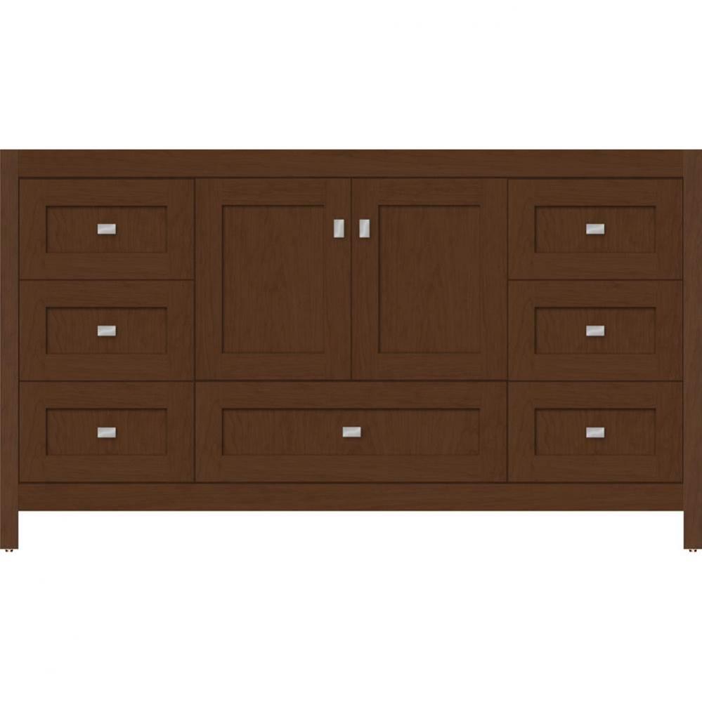60 X 18.5 X 34.5 Alki Essence Vanity Shaker Pecan Cherry Sb