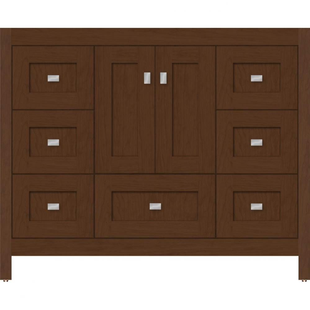 42 X 18.5 X 34.5 Alki Essence Vanity Shaker Pecan Cherry Sb