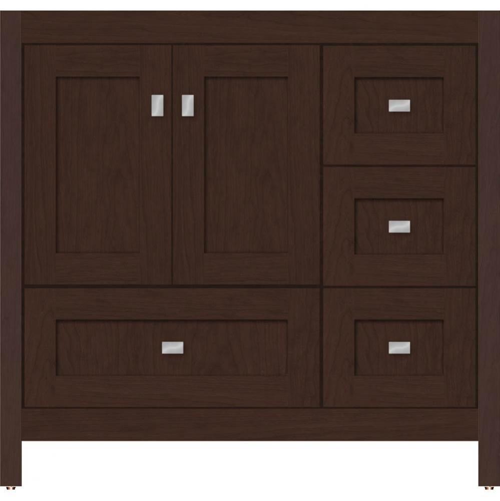 36 X 18.5 X 34.5 Alki Essence Vanity Shaker Choc Cherry Rh