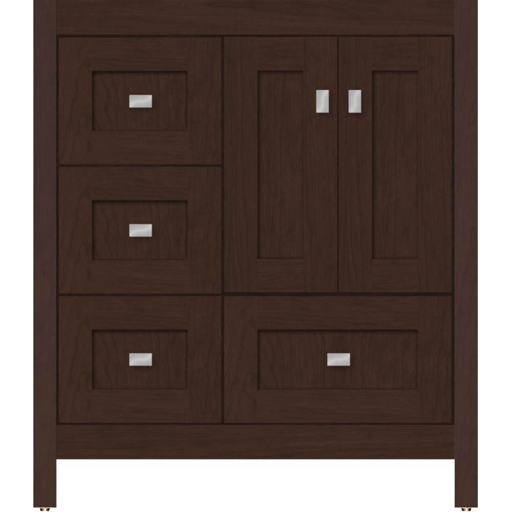 30 X 18.5 X 34.5 Alki Essence Vanity Shaker Choc Cherry Lh