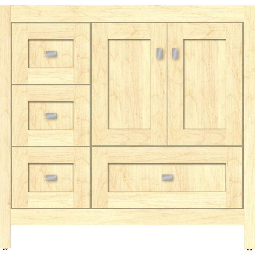 36 X 18.5 X 34.5 Alki Essence Vanity Shaker Nat Maple Lh