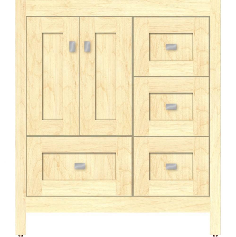 30 X 18.5 X 34.5 Alki Essence Vanity Shaker Nat Maple Rh