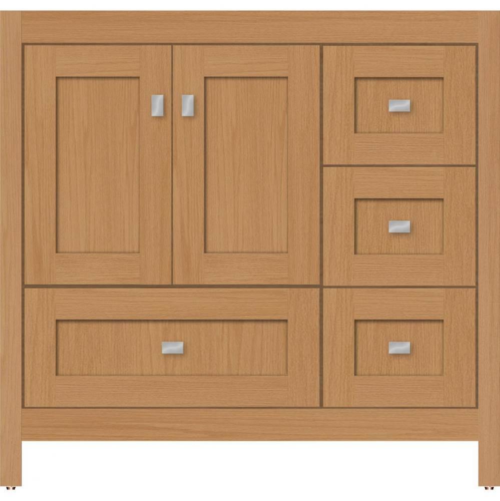 36 X 18.5 X 34.5 Alki Essence Vanity Shaker Nat Oak Rh