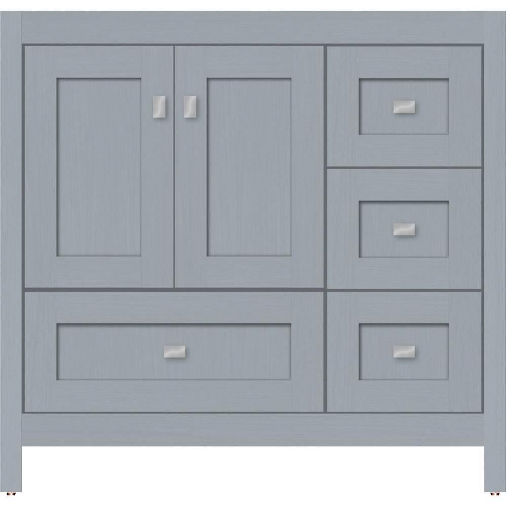 36 X 21 X 34.5 Alki Essence Vanity Shaker Silver Oak Rh