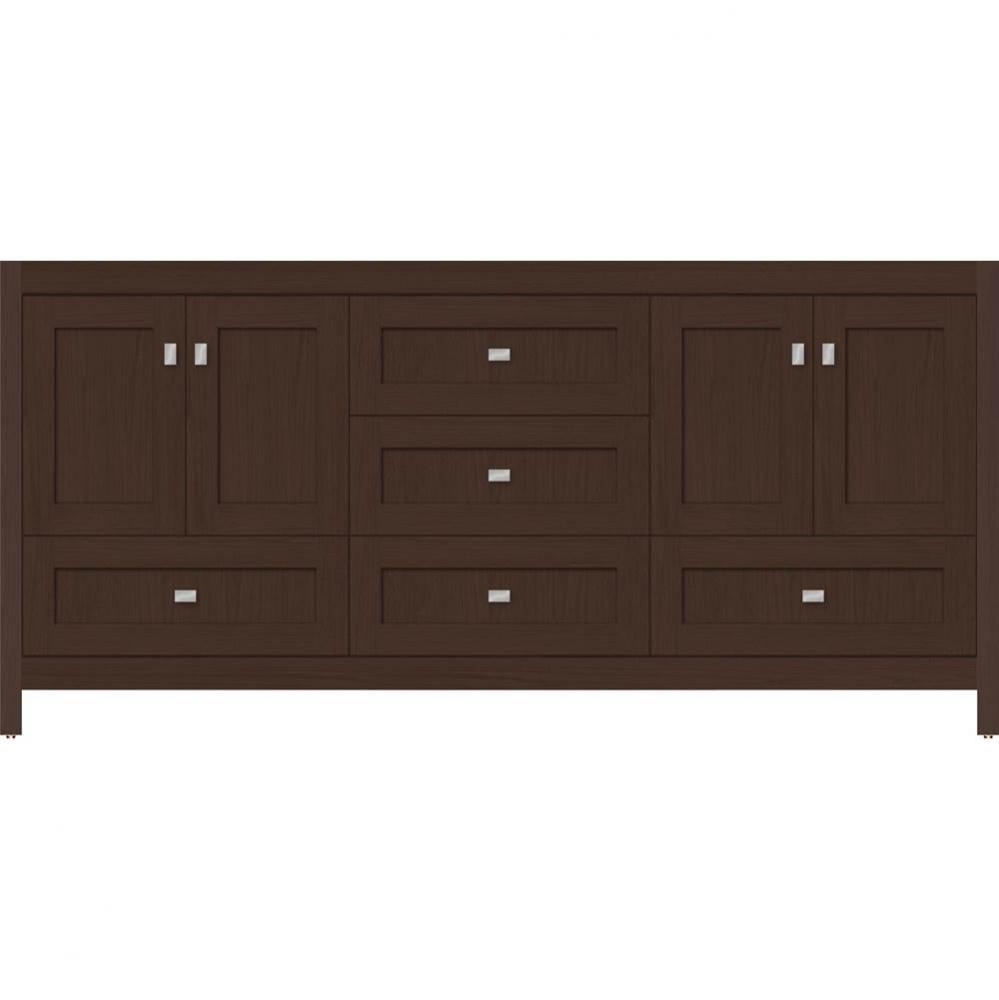 72 X 18.5 X 34.5 Alki Essence Vanity Shaker Choc Oak Db