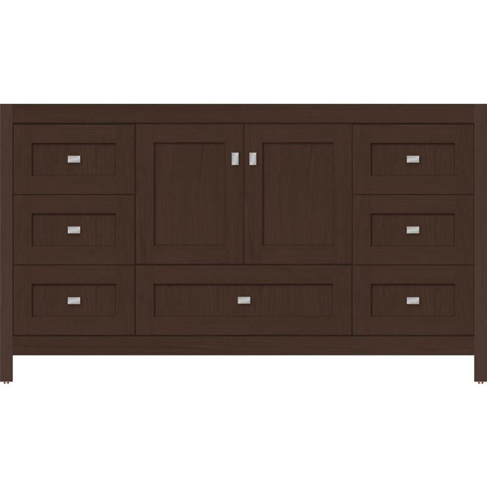 60 X 21 X 34.5 Alki Essence Vanity Shaker Choc Oak Sb