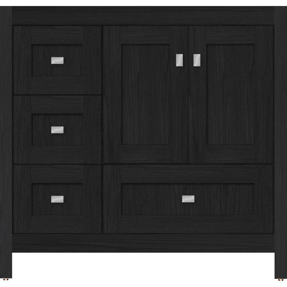 36 X 18.5 X 34.5 Alki Essence Vanity Shaker Midnight Oak Lh