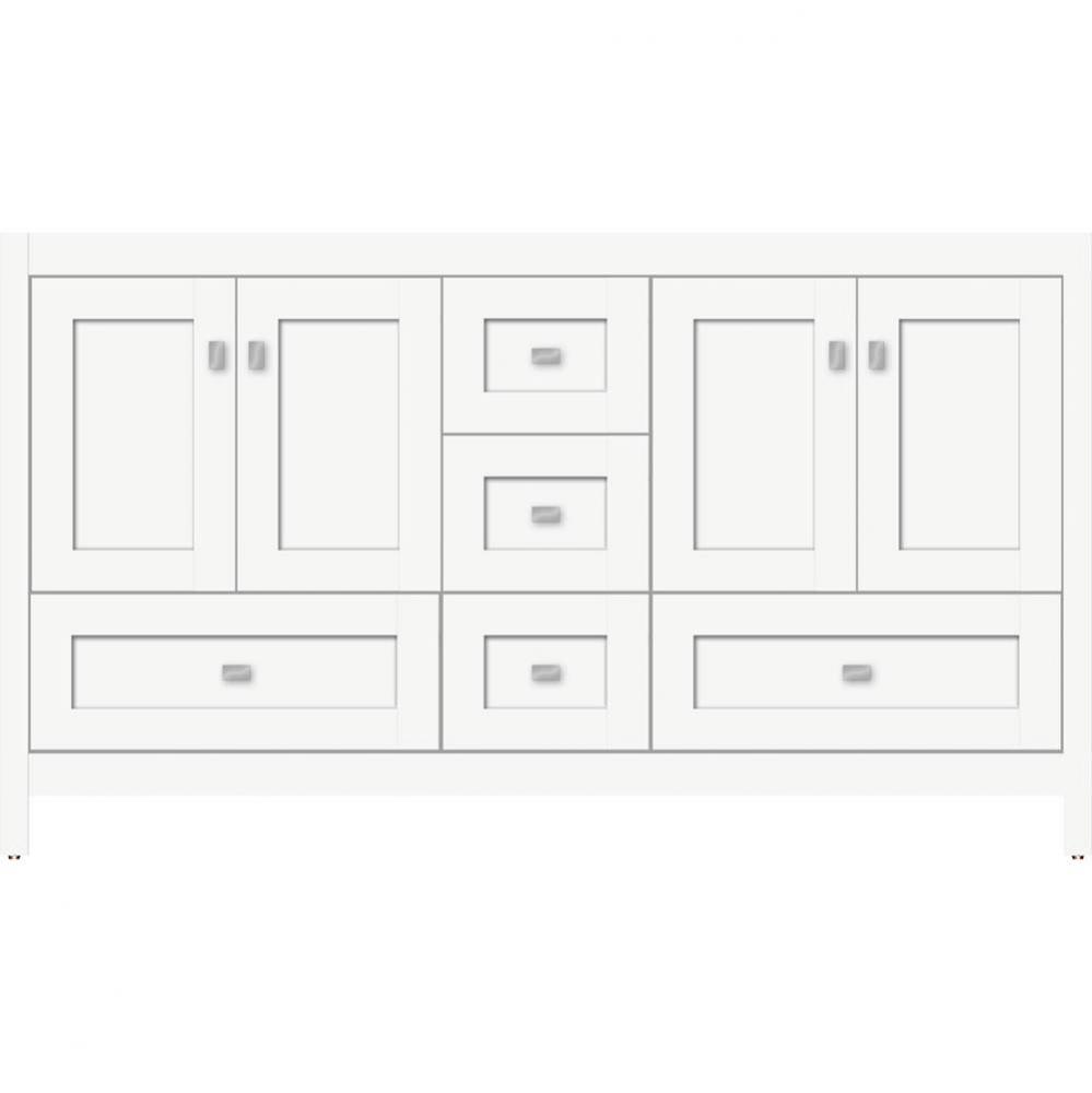 60 X 18.5 X 34.5 Alki Essence Vanity Shaker Sat White Db
