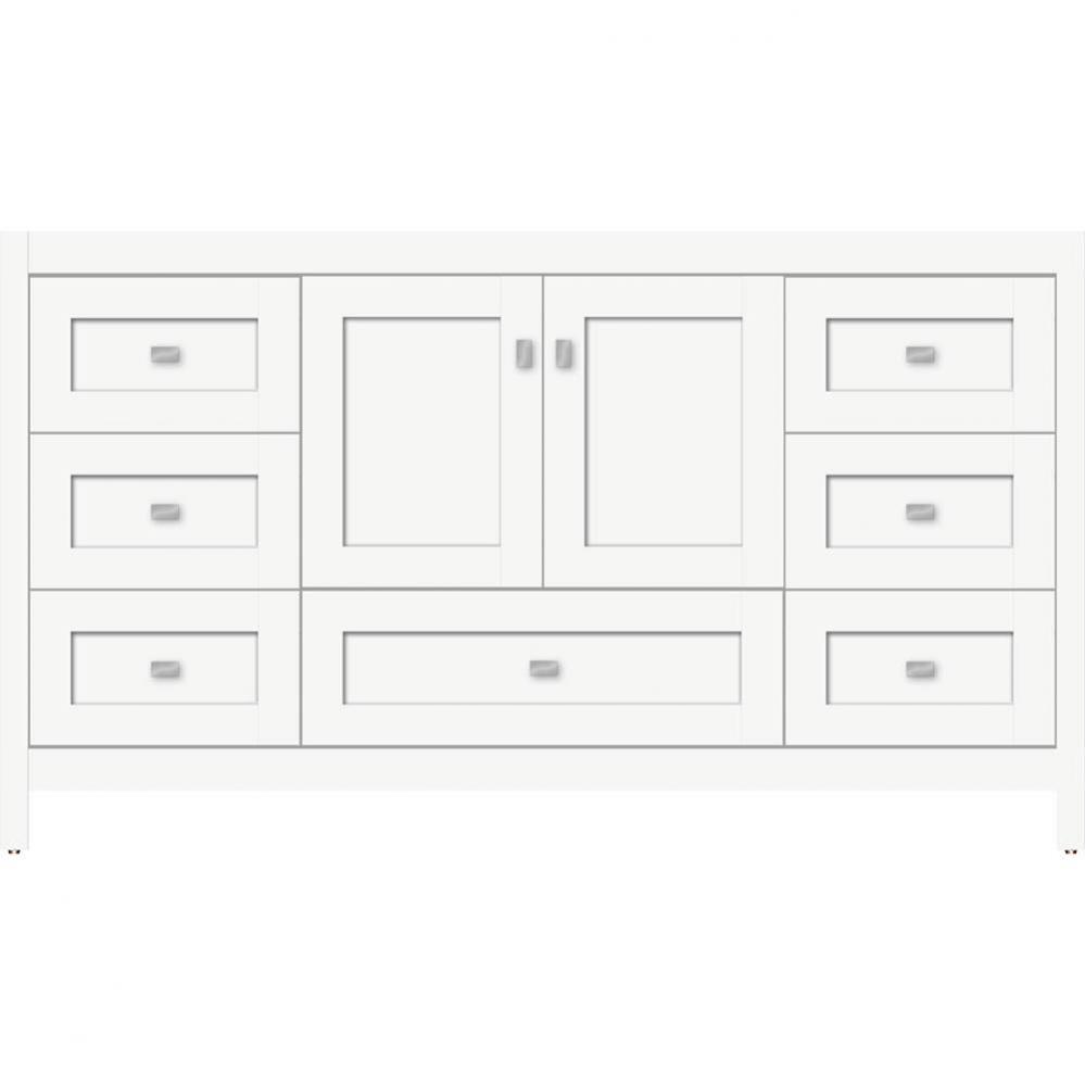 60 X 21 X 34.5 Alki Essence Vanity Shaker Sat White Sb