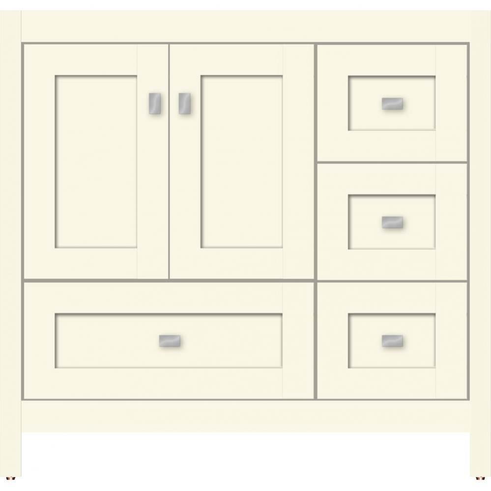 36 X 18.5 X 34.5 Alki Essence Vanity Shaker Sat Biscuit Rh