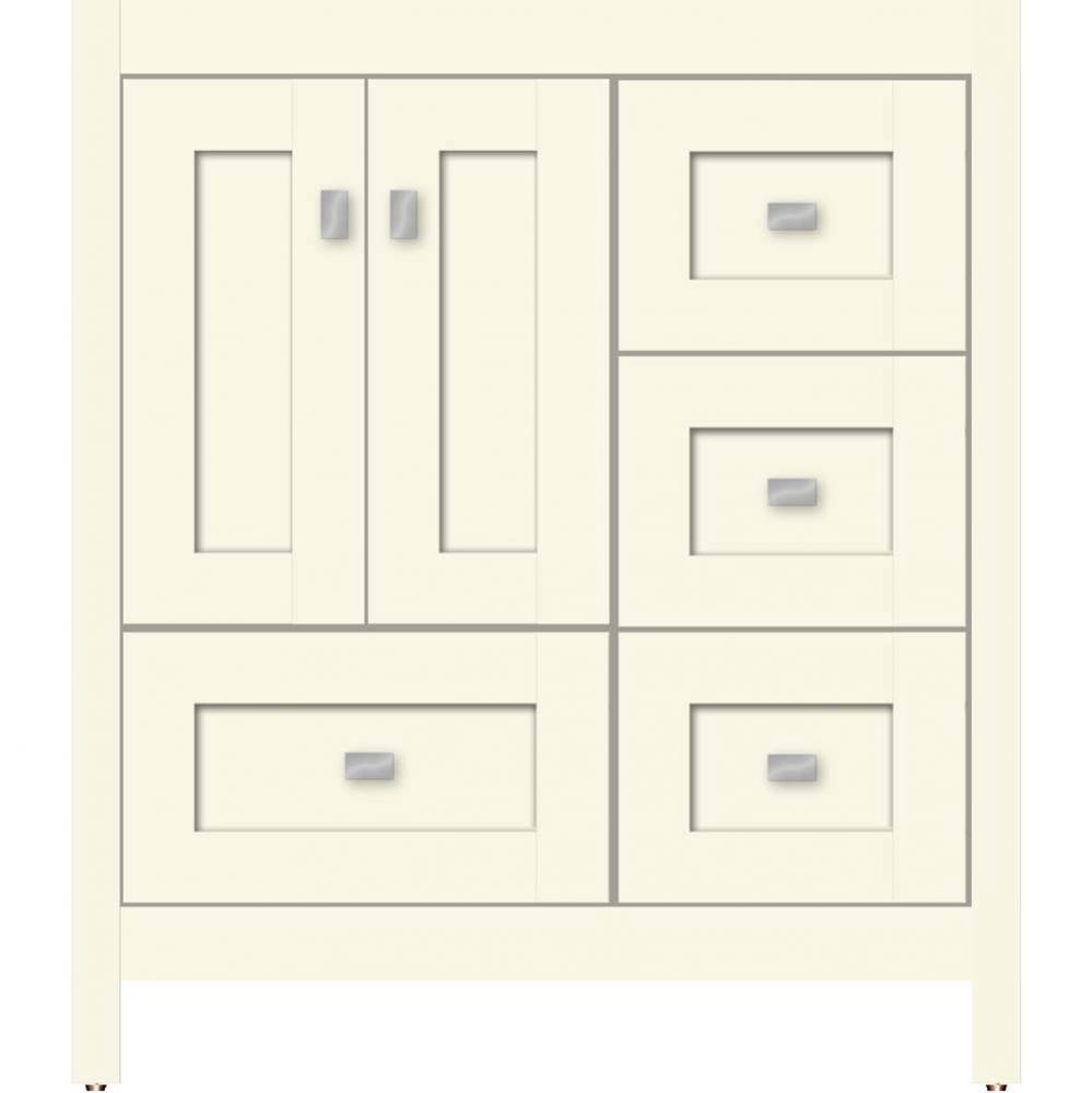 30 X 21 X 34.5 Alki Essence Vanity Shaker Sat Biscuit Rh