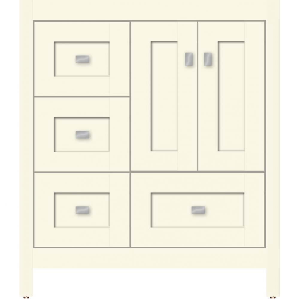 30 X 21 X 34.5 Alki Essence Vanity Shaker Sat Biscuit Lh