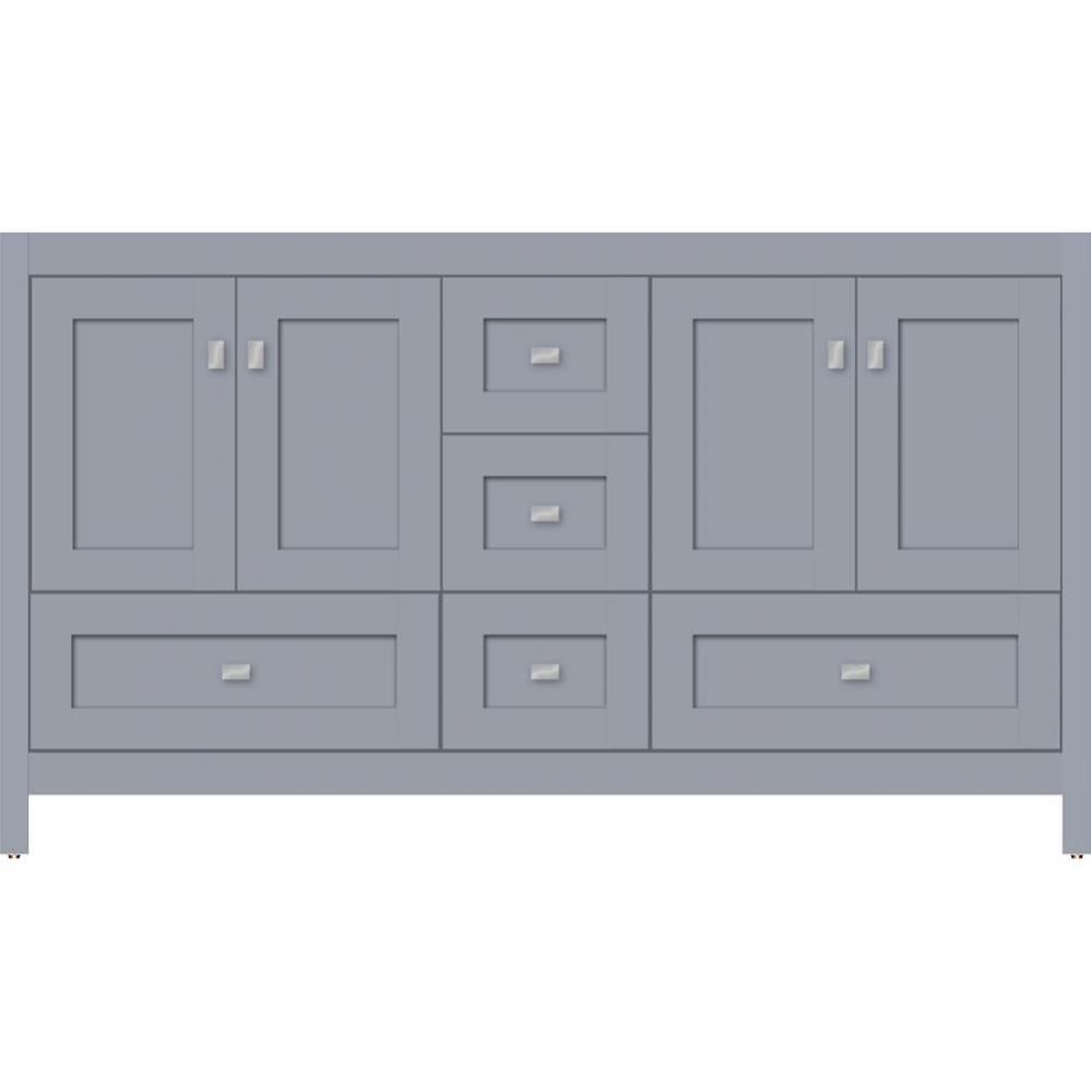 60 X 21 X 34.5 Alki Essence Vanity Shaker Sat Silver Db
