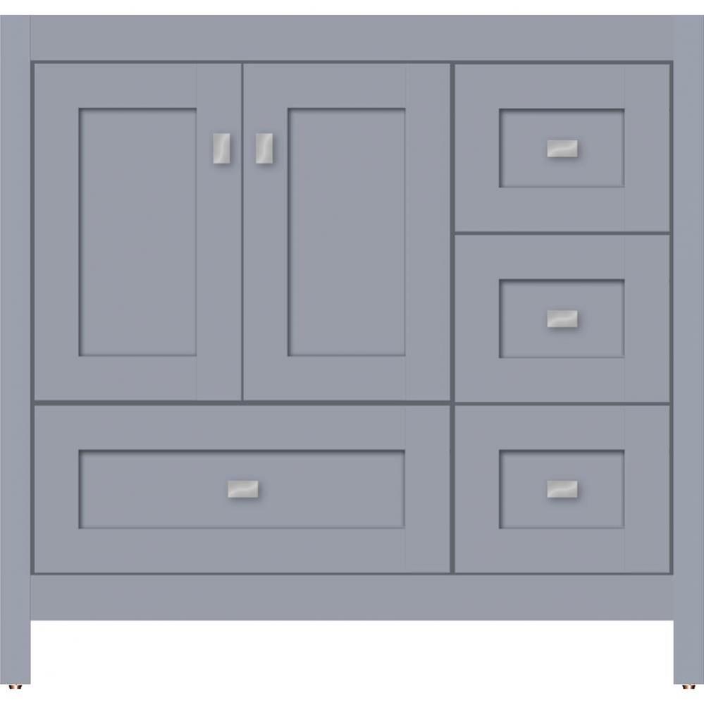 36 X 18.5 X 34.5 Alki Essence Vanity Shaker Sat Silver Rh