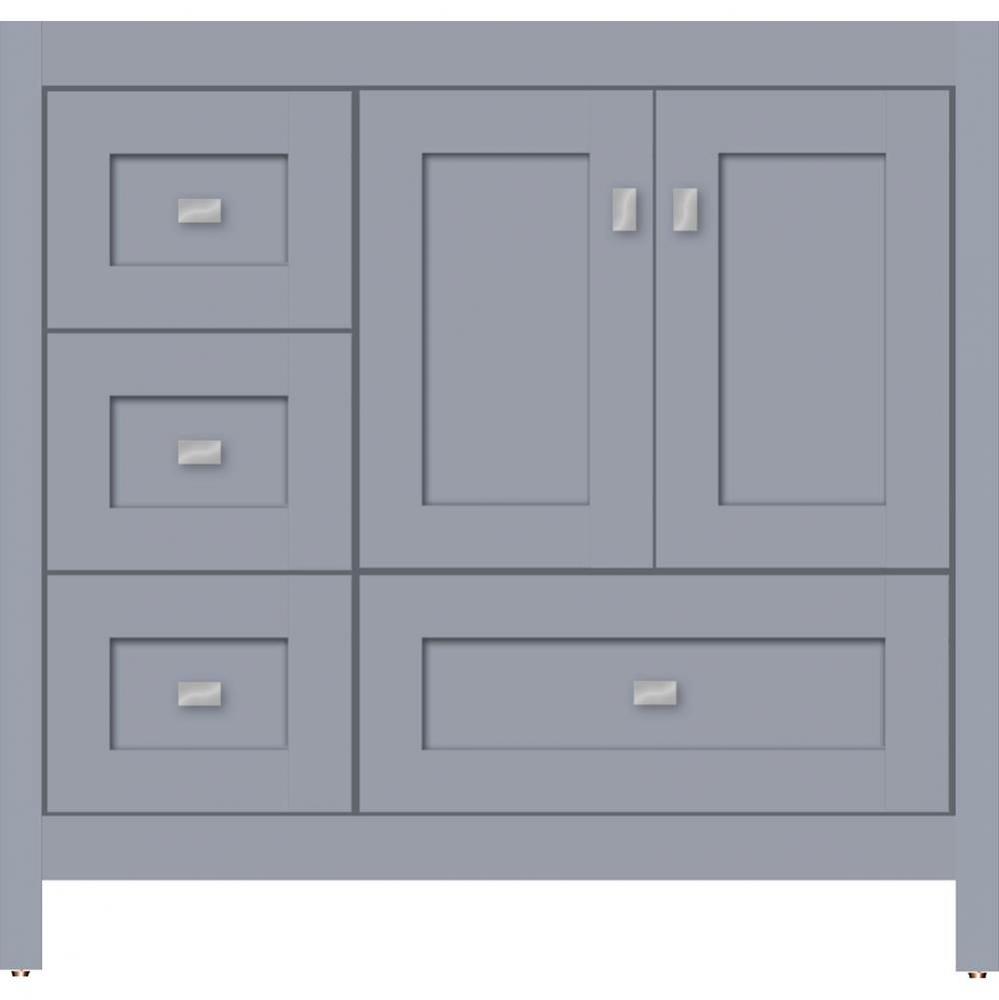 36 X 21 X 34.5 Alki Essence Vanity Shaker Sat Silver Lh