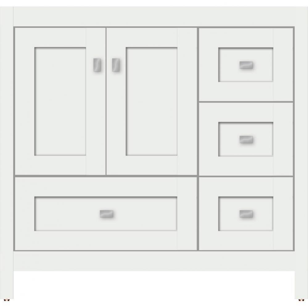36 X 18.5 X 34.5 Alki Essence Vanity Shaker Powder Grey Rh