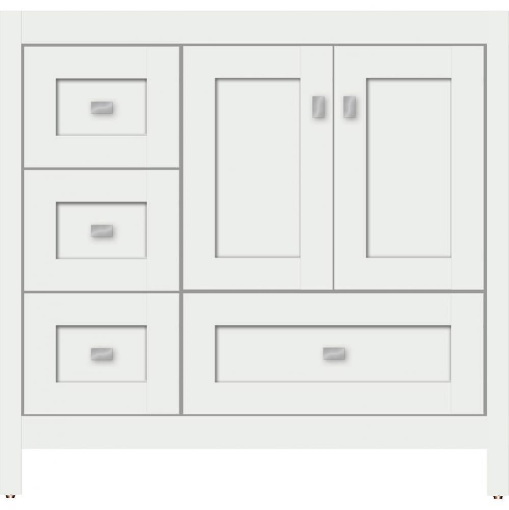 36 X 21 X 34.5 Alki Essence Vanity Shaker Powder Grey Lh