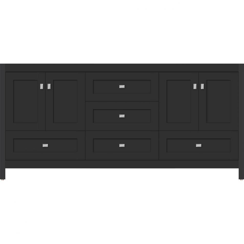 72 X 18.5 X 34.5 Alki Essence Vanity Shaker Sat Black Db