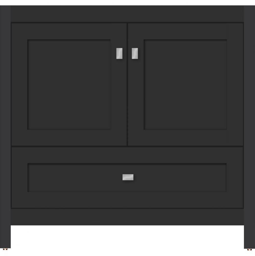 36 X 18.5 X 34.5 Alki Essence Vanity Shaker Sat Black Std