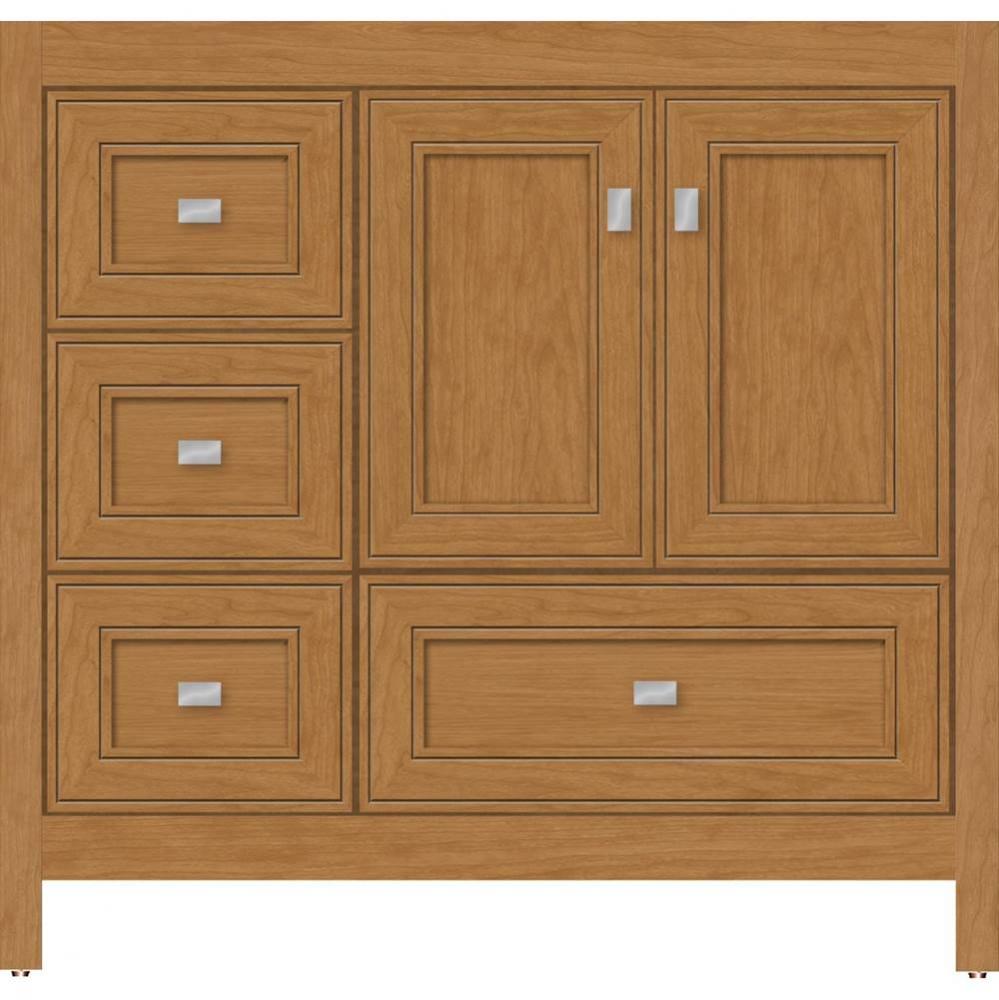 36 X 18.5 X 34.5 Alki Essence Vanity Deco Miter Nat Cherry Lh
