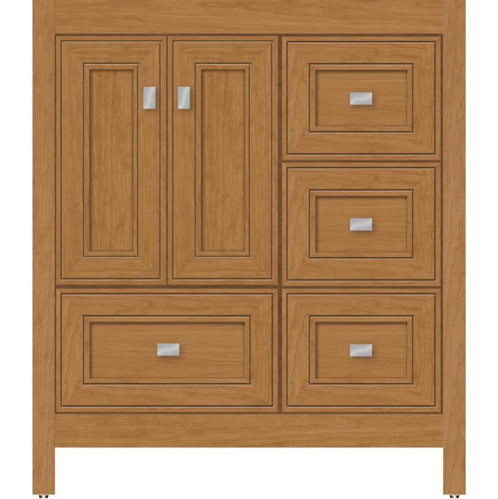 30 X 18.5 X 34.5 Alki Essence Vanity Deco Miter Nat Cherry Rh
