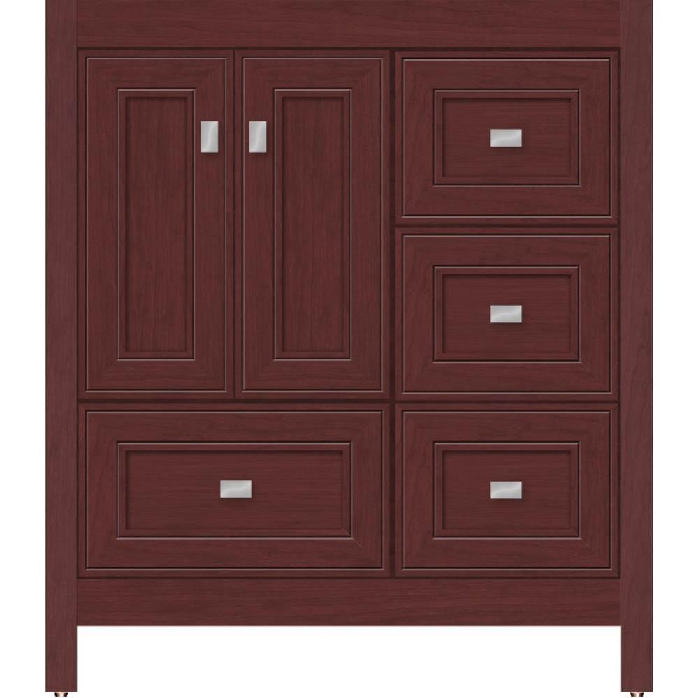 30 X 21 X 34.5 Alki Essence Vanity Deco Miter Dk Cherry Rh