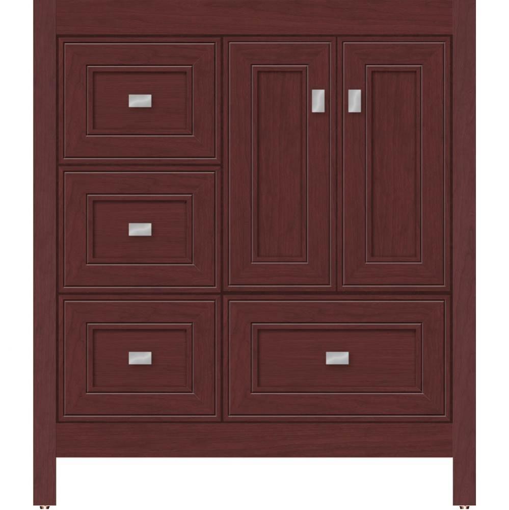 30 X 21 X 34.5 Alki Essence Vanity Deco Miter Dk Cherry Lh