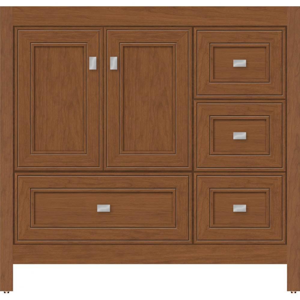 36 X 18.5 X 34.5 Alki Essence Vanity Deco Miter Cinn Cherry Rh