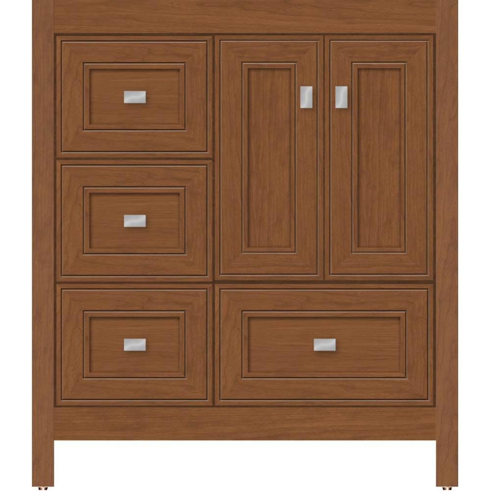 30 X 18.5 X 34.5 Alki Essence Vanity Deco Miter Cinn Cherry Lh