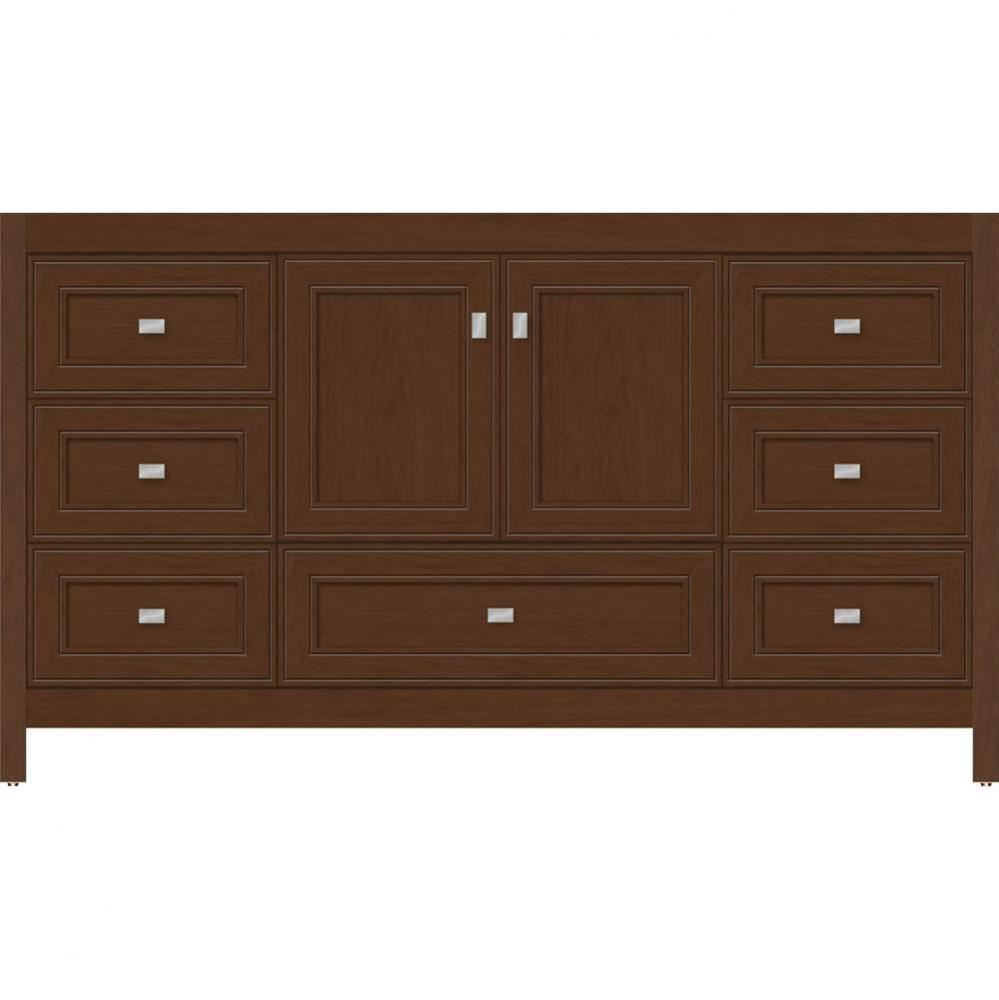 60 X 21 X 34.5 Alki Essence Vanity Deco Miter Pecan Cherry Sb