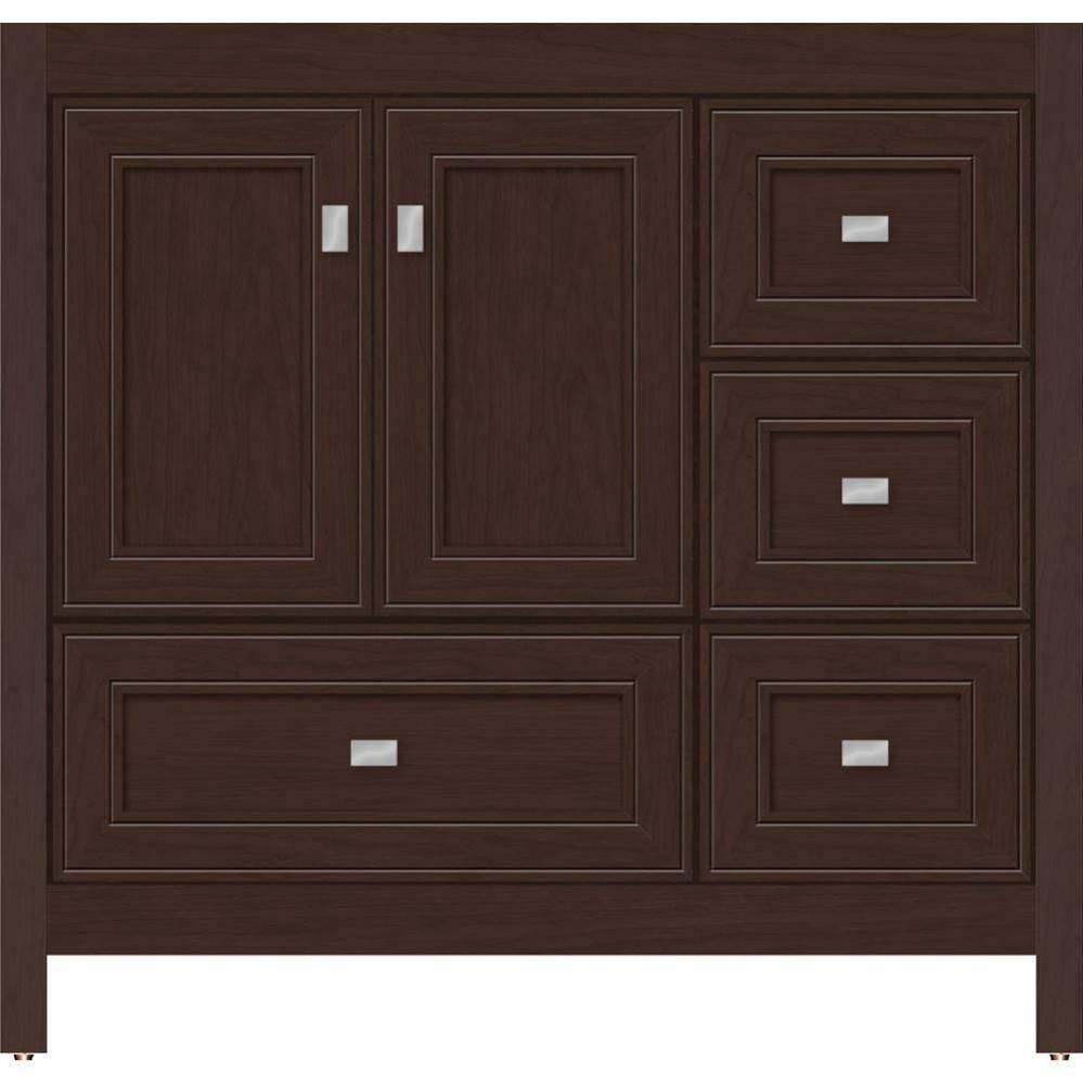 36 X 21 X 34.5 Alki Essence Vanity Deco Miter Choc Cherry Rh