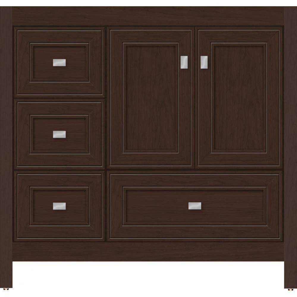 36 X 21 X 34.5 Alki Essence Vanity Deco Miter Choc Cherry Lh