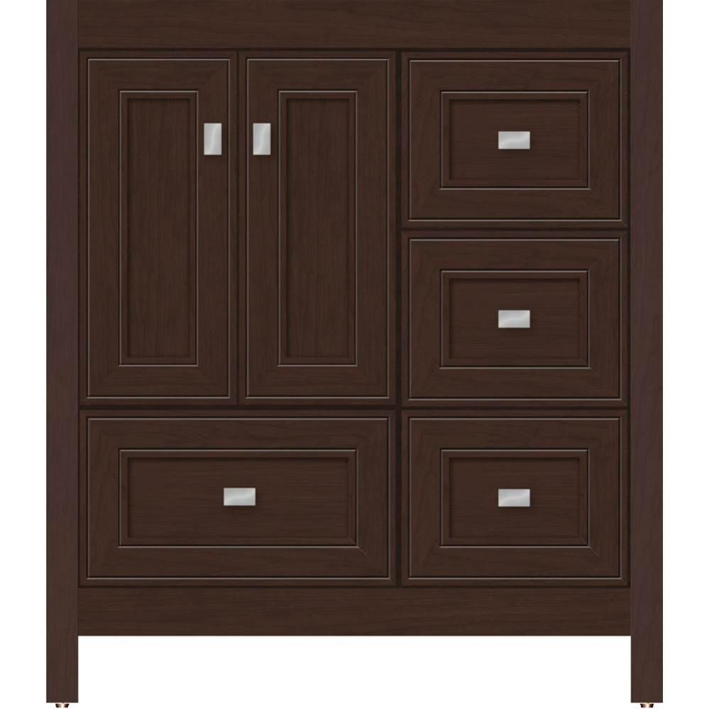 30 X 18.5 X 34.5 Alki Essence Vanity Deco Miter Choc Cherry Rh