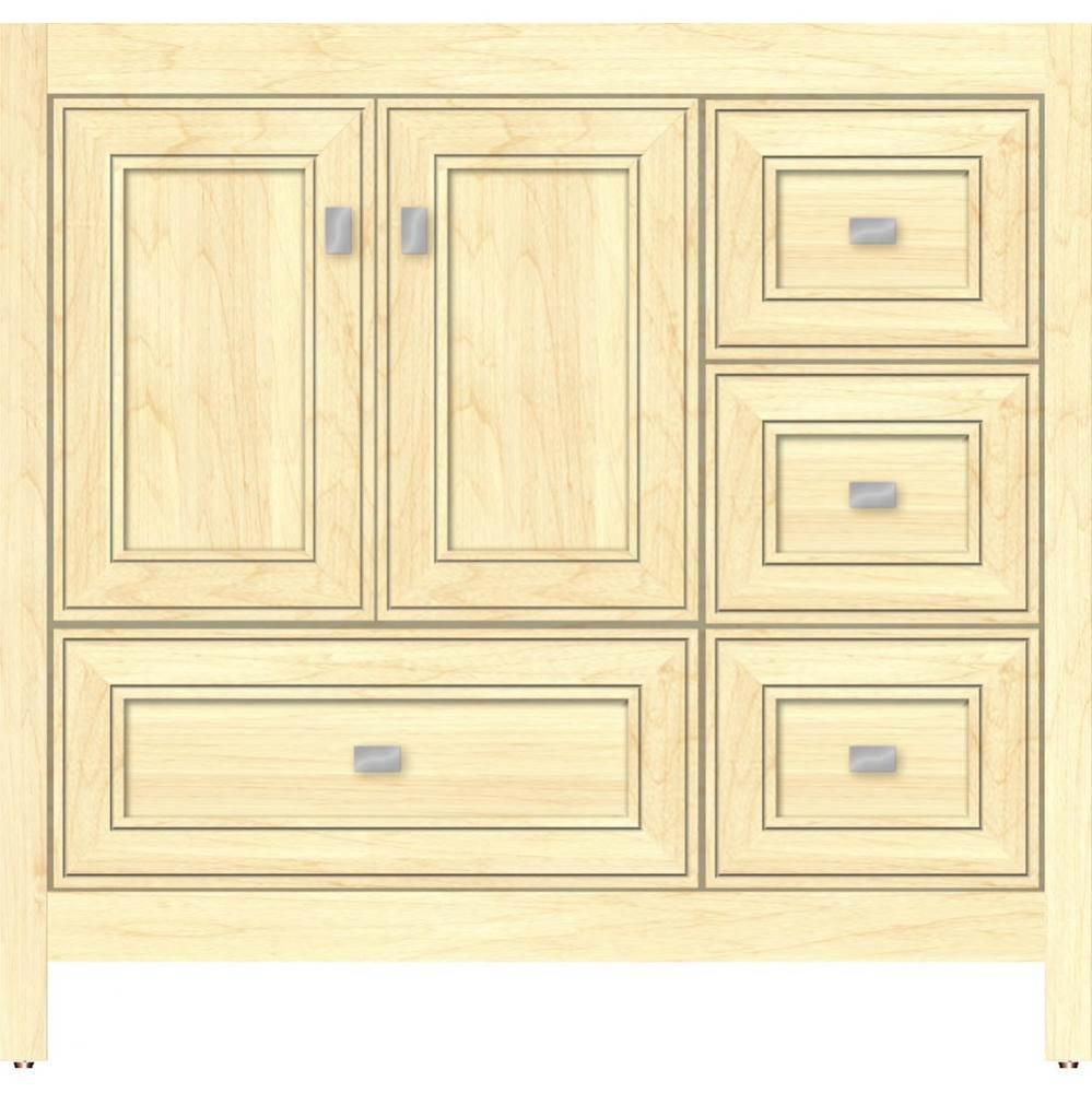 36 X 18.5 X 34.5 Alki Essence Vanity Deco Miter Nat Maple Rh