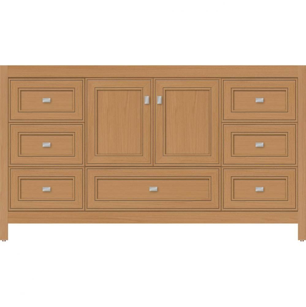 60 X 18.5 X 34.5 Alki Essence Vanity Deco Miter Nat Oak Sb