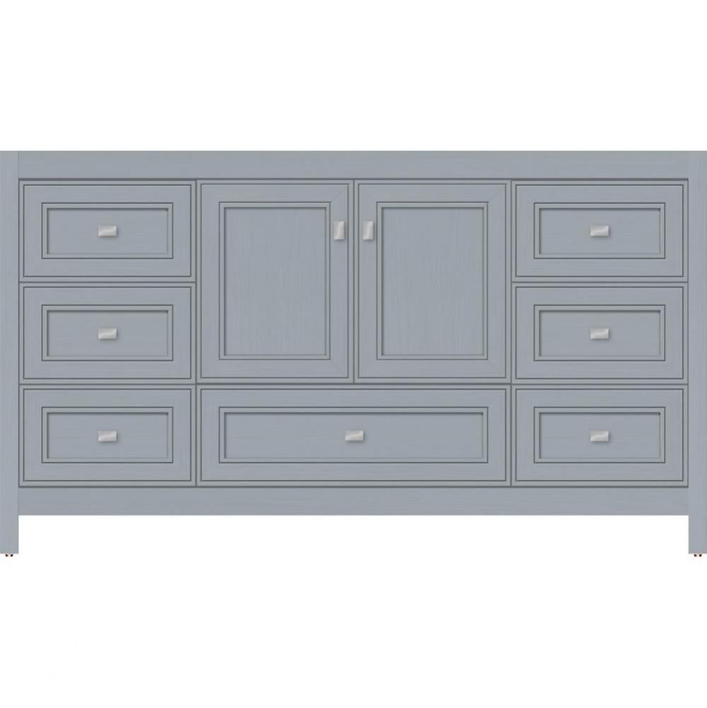 60 X 18.5 X 34.5 Alki Essence Vanity Deco Miter Silver Oak Sb