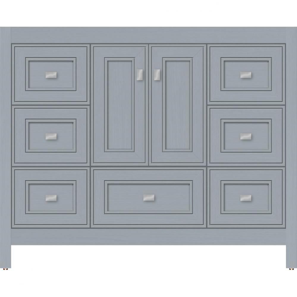 42 X 18.5 X 34.5 Alki Essence Vanity Deco Miter Silver Oak Sb