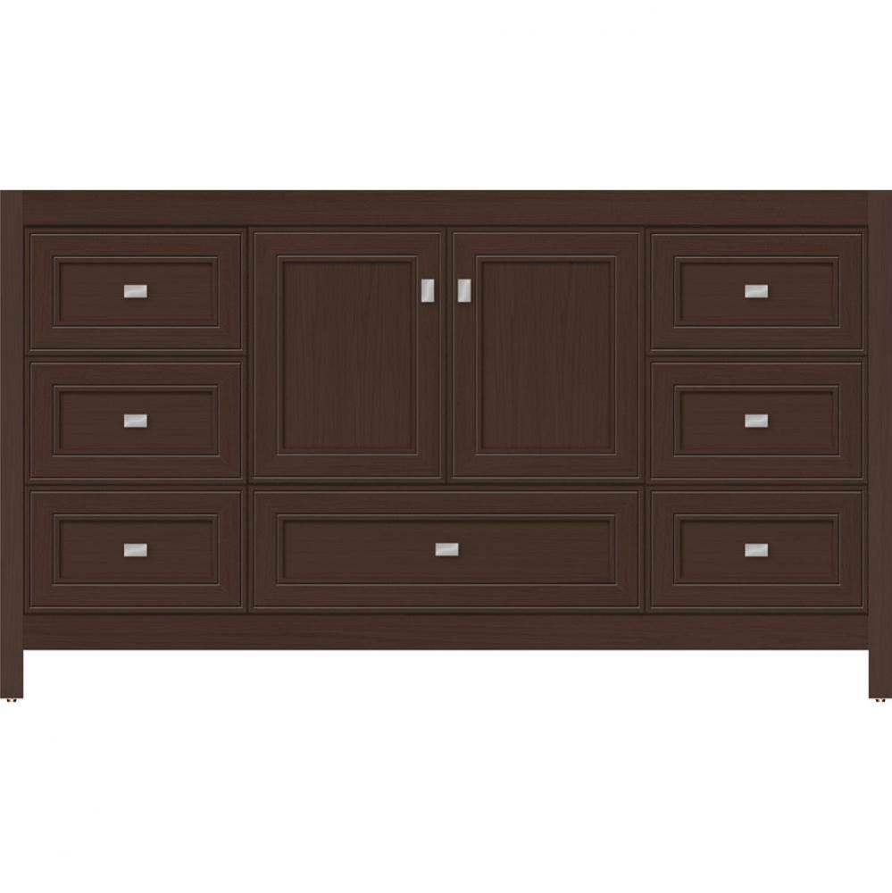 60 X 18.5 X 34.5 Alki Essence Vanity Deco Miter Choc Oak Sb